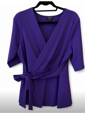 Alfani Wrap Blouse -Purple XL